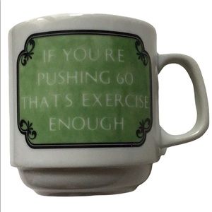 Pushing 60 Old Birthday Funny Humorous Gag Mug